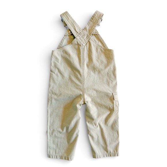 Vintage 90s Y2K Classic Winnie the Pooh Beige Khaki Embroidered Overalls 24 mos - Picture 9 of 12